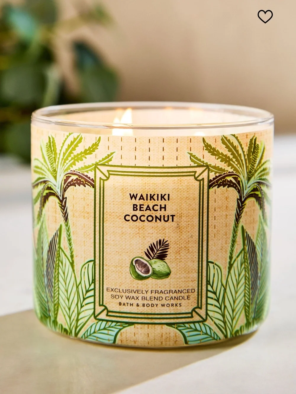 BBW Waikiki Beach Coconut 3 Wick Candle